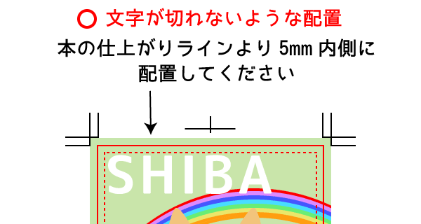 トンボについて:文字が切れないような配置